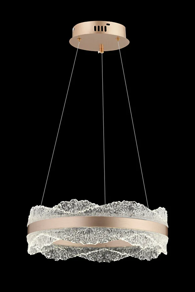 Titanic 40'lık Rose Gold Kumandalı 3 Renk Lüx Led Modern Ledli Avize